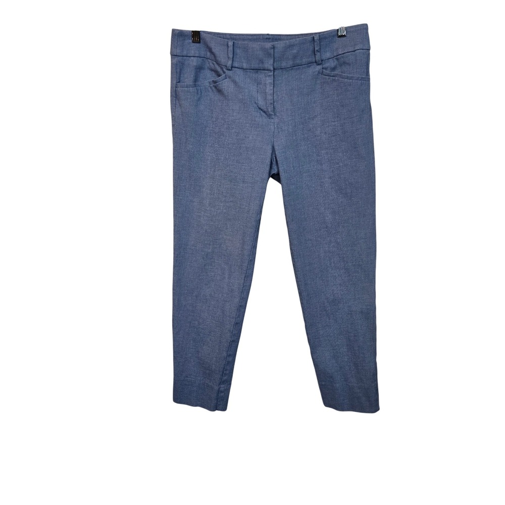 LOFT The Riviera Pant Womens 4 Blue Excellent Stretch Slim Ankle Dress Pants‎